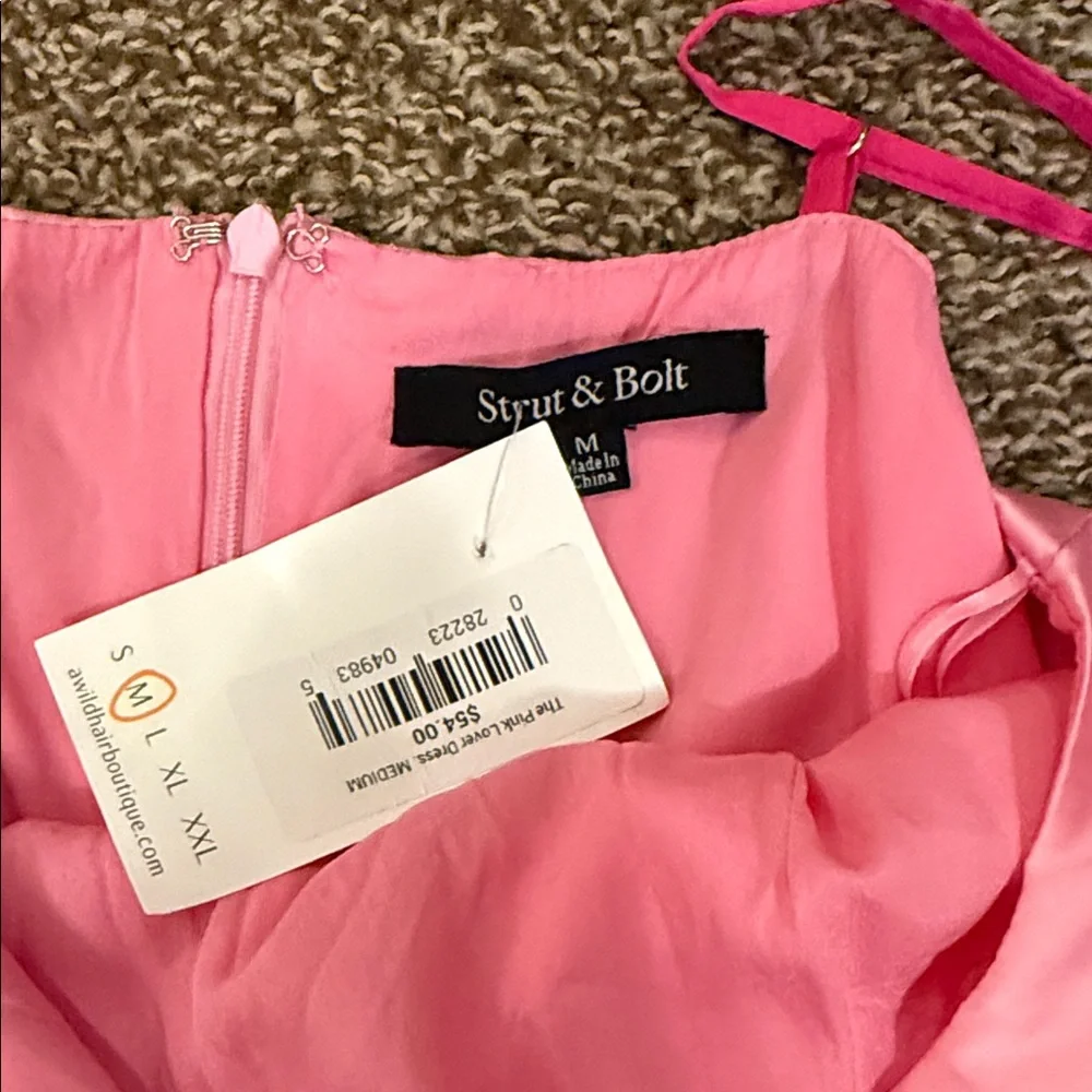 Elegant Pink Mini Dress - Picture 2 of 2